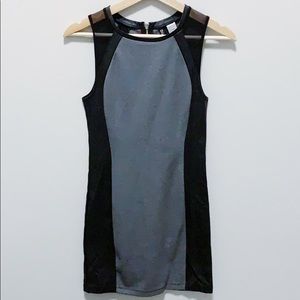 H&M Leather Colorblock Dress